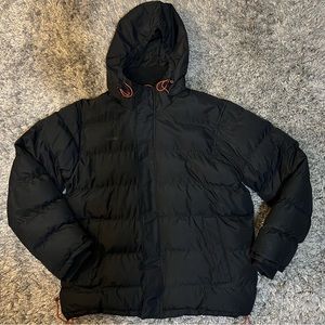 Hawk & Co Thick Padded Quilted Down Puffer Jacket Windbreaker Winter Waterproof